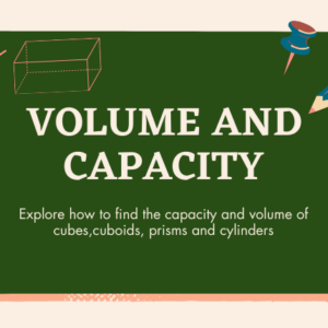 Grade 6-8: Volume and Capacity
